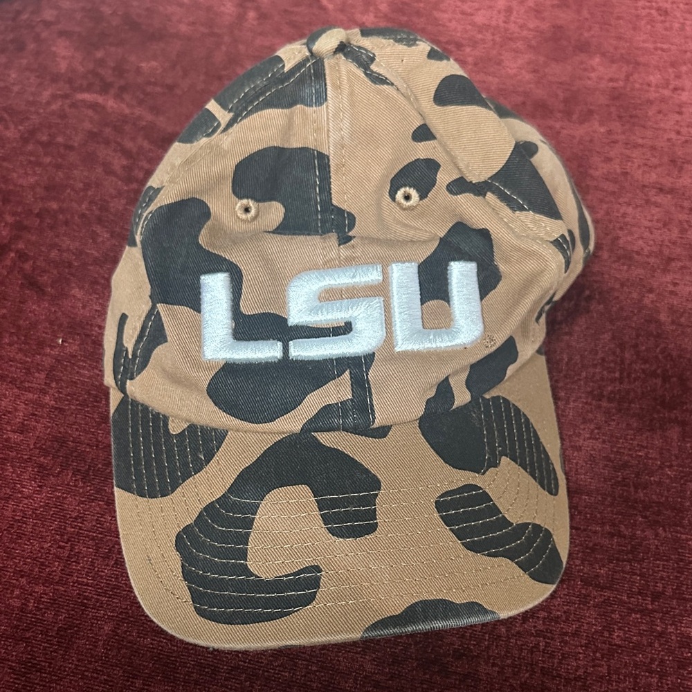 LSU 47 Brand Tan and Black Camouflage Hat